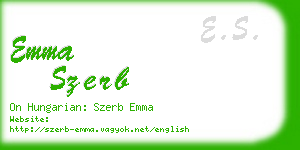 emma szerb business card